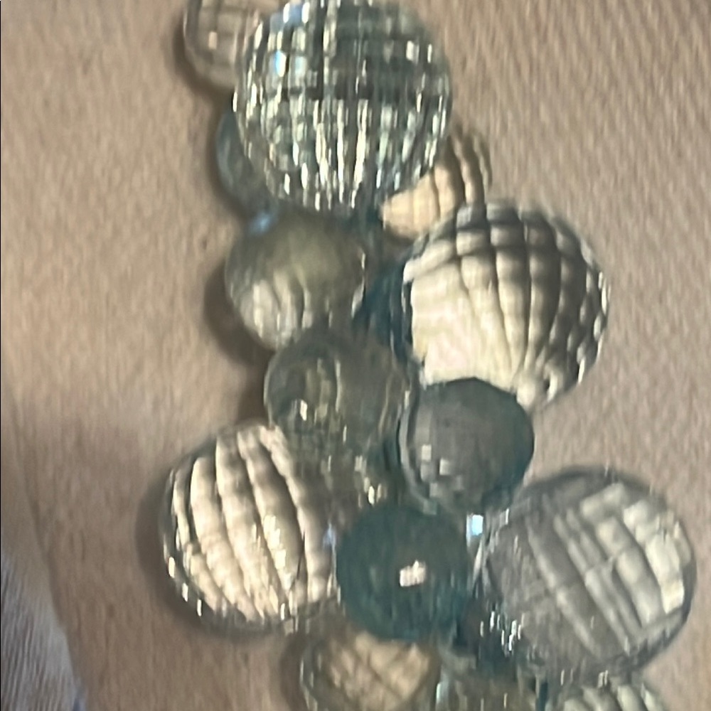 Elegant Blue Beaded Statement Necklace - Picture 8 of 9